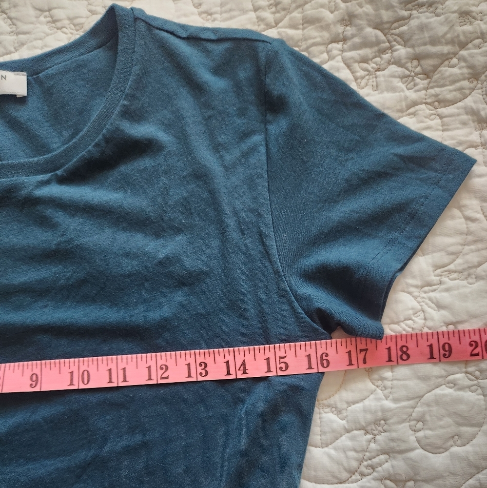 Babaton Contour Ruched Midi Dress Medium Aritzia Fitted T-Shirt Casual Summer - Picture 10 of 12